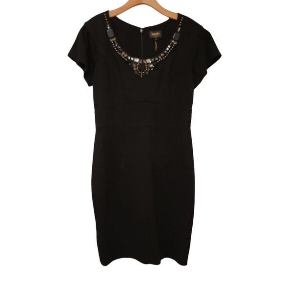 Laundry by Shelli Segal Dress Formal Embellished Short Sleeve Womens Size 10 EUC - Picture 1 of 8